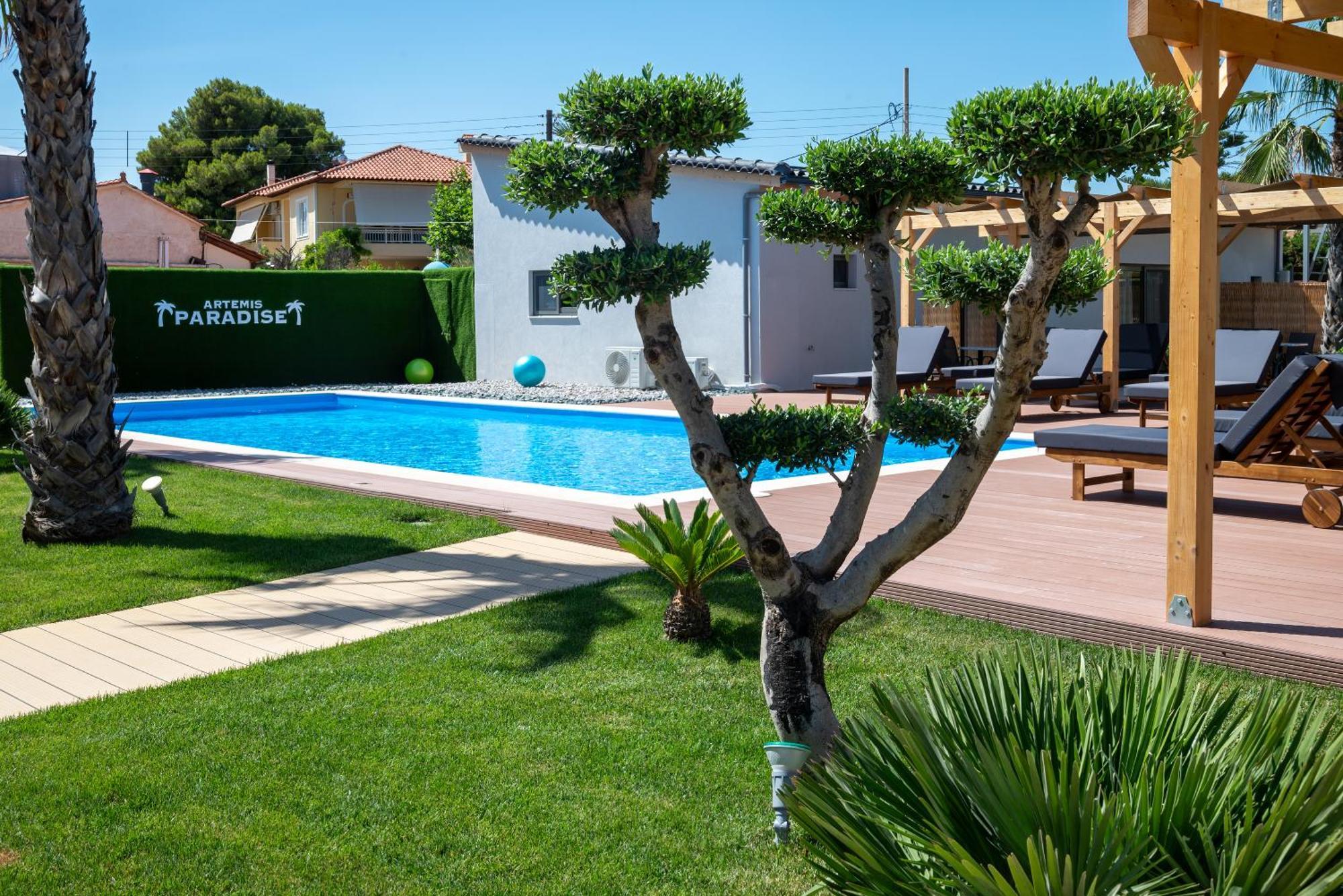 Paradise Apartments Artemida Bagian luar foto