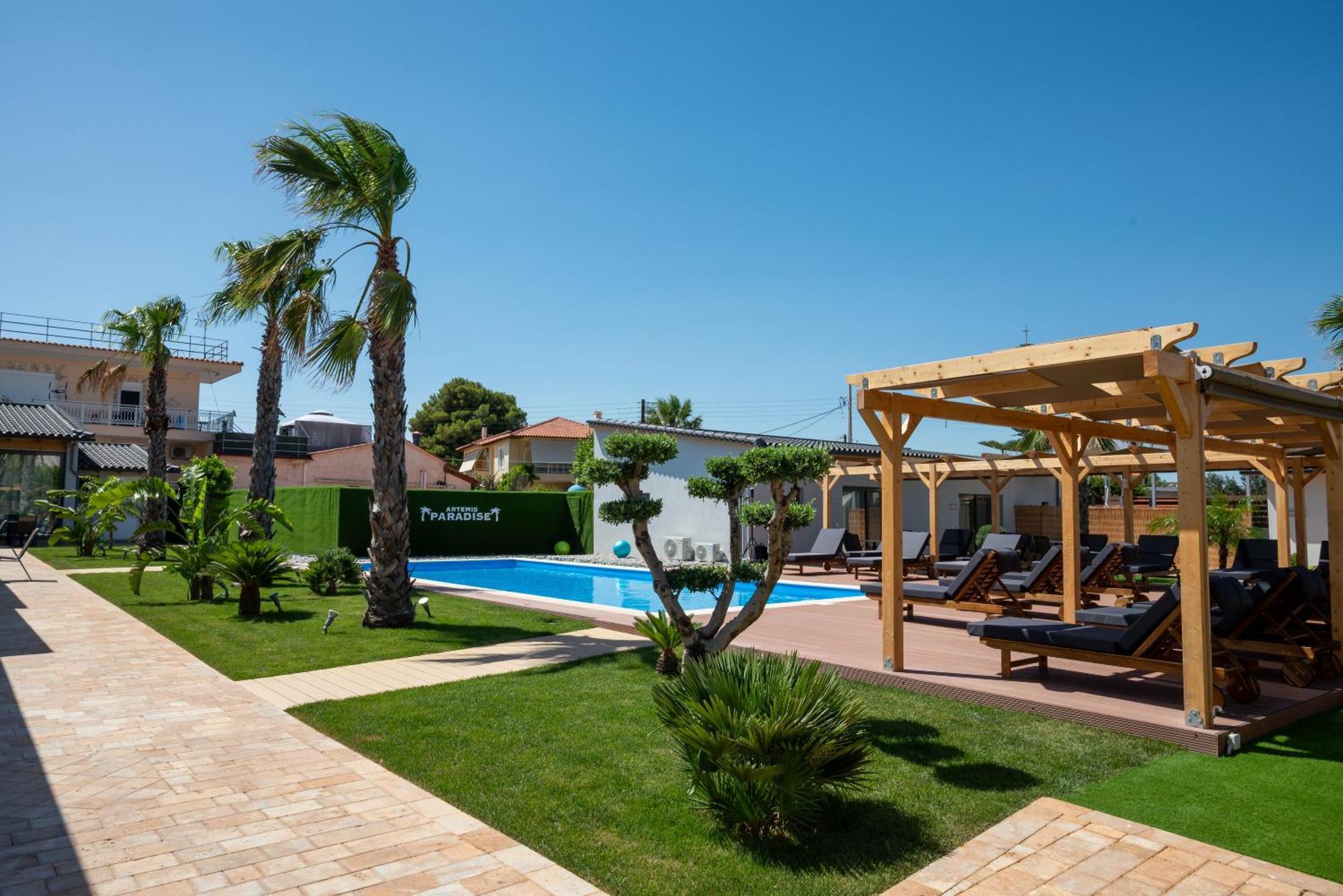 Paradise Apartments Artemida Bagian luar foto